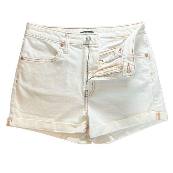 Wild fable high rise rolled bottom jean shorts white size 4 - Picture 3 of 11